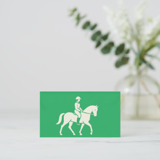Clover Green Horse Equine Contact Card Visitenkarte