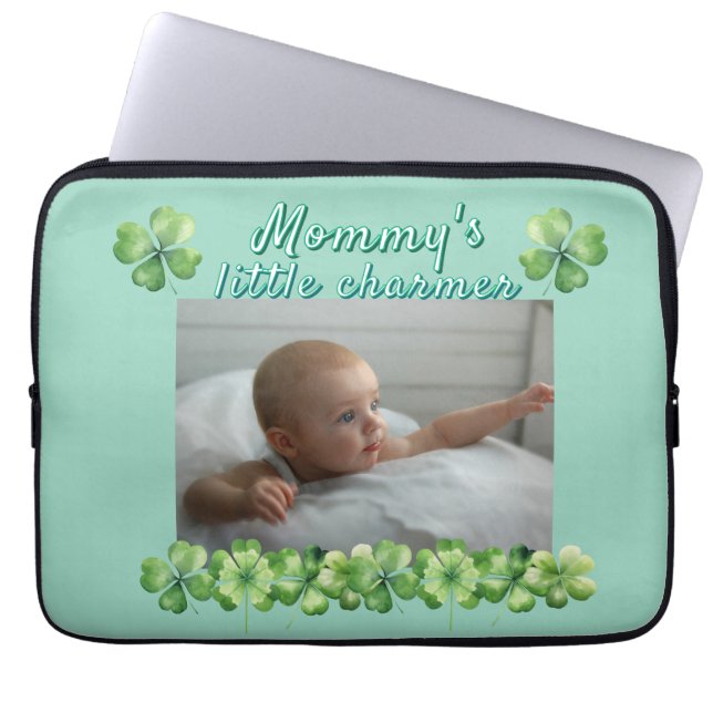Clover Green Mommy's Little Charmer Laptopschutzhülle (Vorderseite)