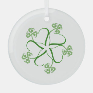 Clover Heart Ornament Aus Glas