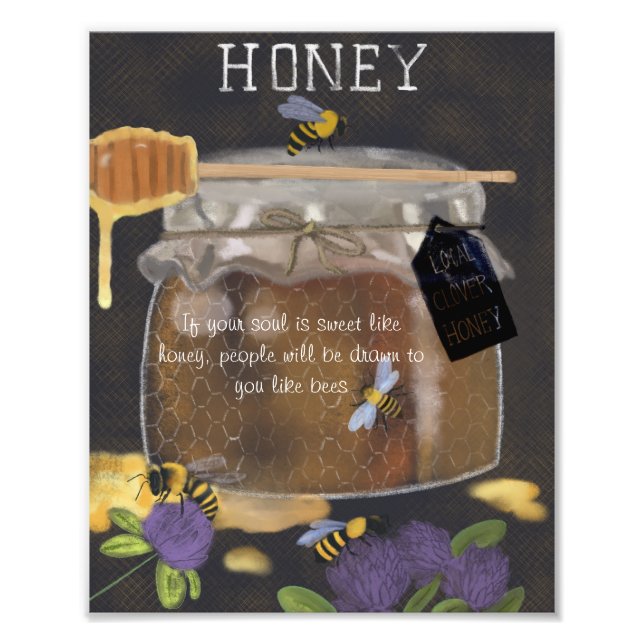 Clover Honey Bees Fotodruck (Vorne)