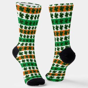 Clover Irish Stripes St. Patrick's Day Socken