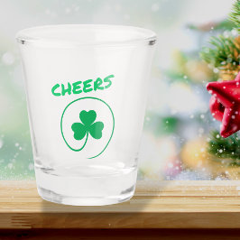 Clover Kleeblatt Irish Party St Patricks Day Cheer Schnapsglas