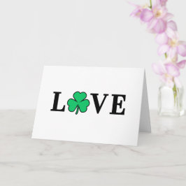 Clover Kleeblatt Irland LIEBE Elegant Alle Ziele Karte