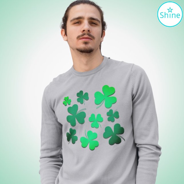 Clover Kleeblatt Leaf Irish Pride St Patrick's Day T-Shirt (Von Creator hochgeladen)