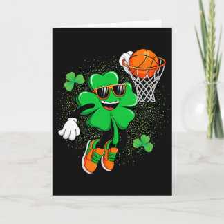 Clover Leprechaun Sketll Dunk St Patricks Day Men Karte