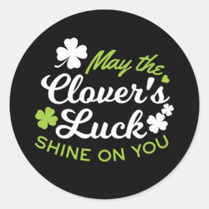 Clover Luck Charm: Der Luck Shine der Klee Runder Aufkleber