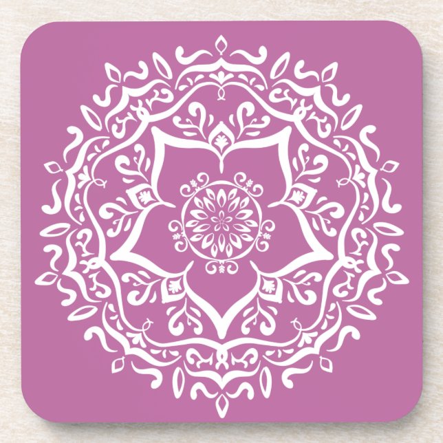 Clover Mandala Getränkeuntersetzer (Vorderseite)