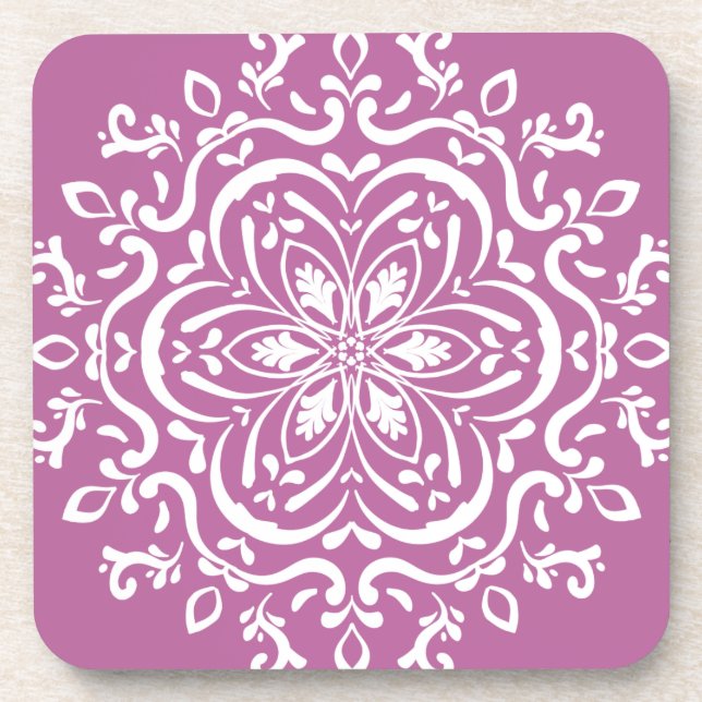 Clover Mandala Getränkeuntersetzer (Vorderseite)
