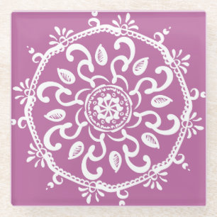 Clover Mandala Glasuntersetzer