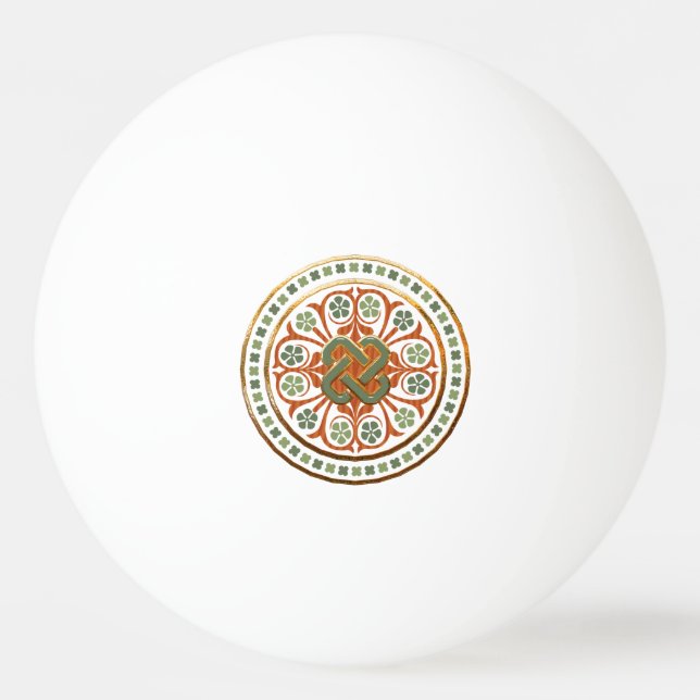 Clover Mandala Tischtennisball (Vorderseite)