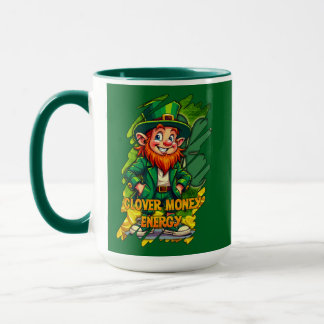 Clover Money Energy – Lucky Leprechaun - caneca Tasse