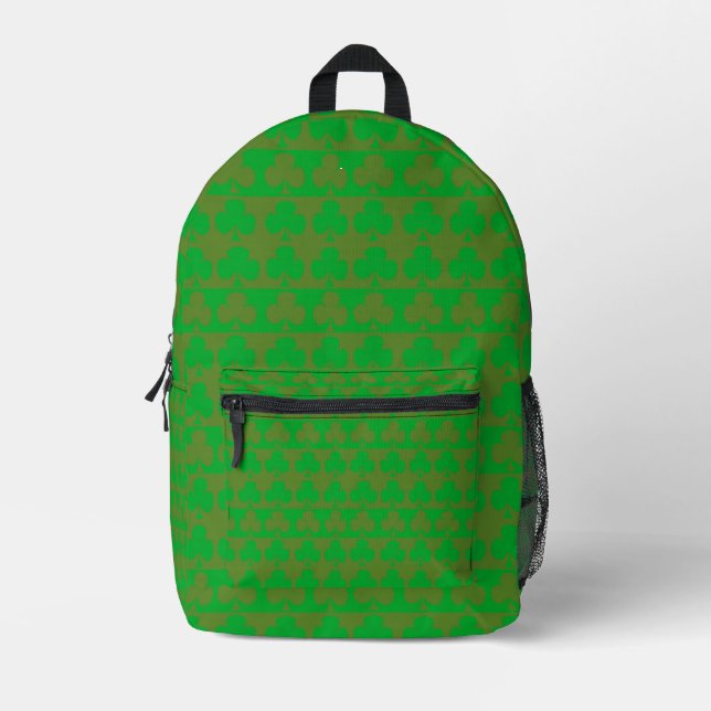 Clover Pattern Bedruckter Rucksack (Vorderseite)