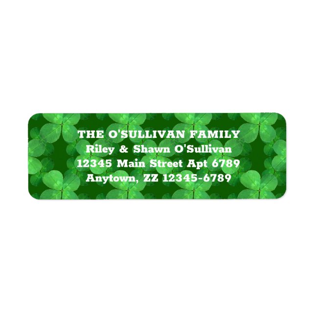 Clover Pattern Lucky Green Botanisch Irish (Vorne)