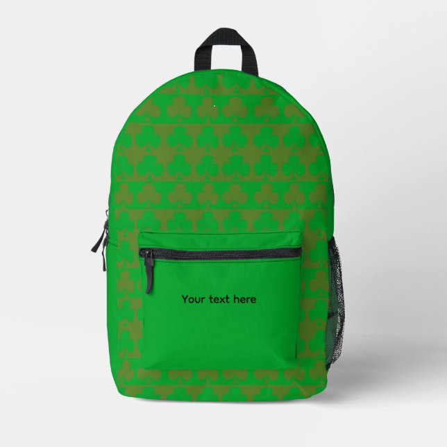 Clover Personalized Pattern Bedruckter Rucksack (Vorderseite)