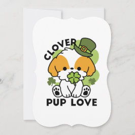 Clover Pup Liebe - St. Patrick's Day Dog Design Einladung