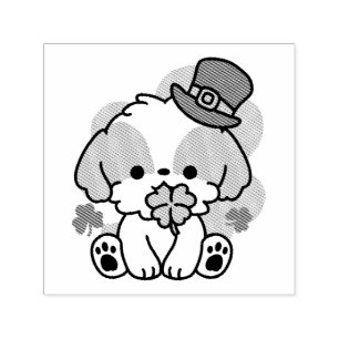 Clover Pup Liebe - St. Patrick's Day Dog Design Permastempel