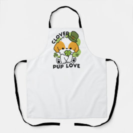 Clover Pup Liebe - St. Patrick's Day Dog Design Schürze