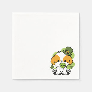 Clover Pup Liebe - St. Patrick's Day Dog Design Serviette