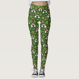 Clover Rainbow St. Patrick’s Day Pattern Leggings