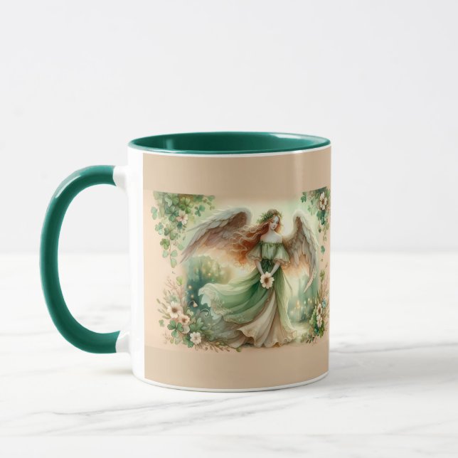 Clover Serenity Angel Coffee Cup Mug (Gauche)