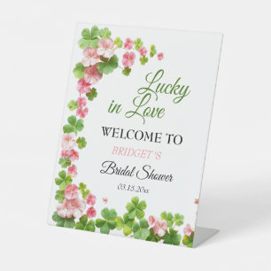 Clover St. Patrick's Day Brautparty WELCOME Sockelschild