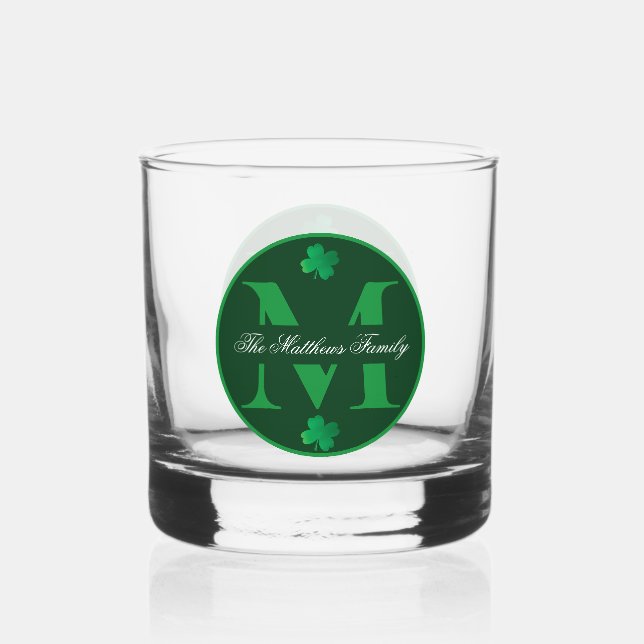 Clover St. Patrick's Day Whiskyglas (Vorderseite)