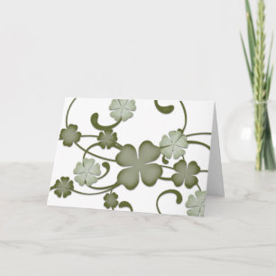 Clover Vine Irish März Happy Birthday Card Karte