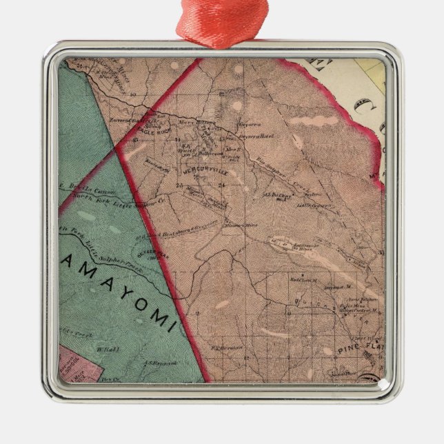 Cloverdale, Washington, Mendocino Silbernes Ornament (Vorne)