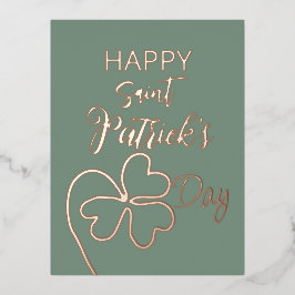 Cloverleaf Minimal/Saint Patrick's Day Folien Feiertagspostkarte