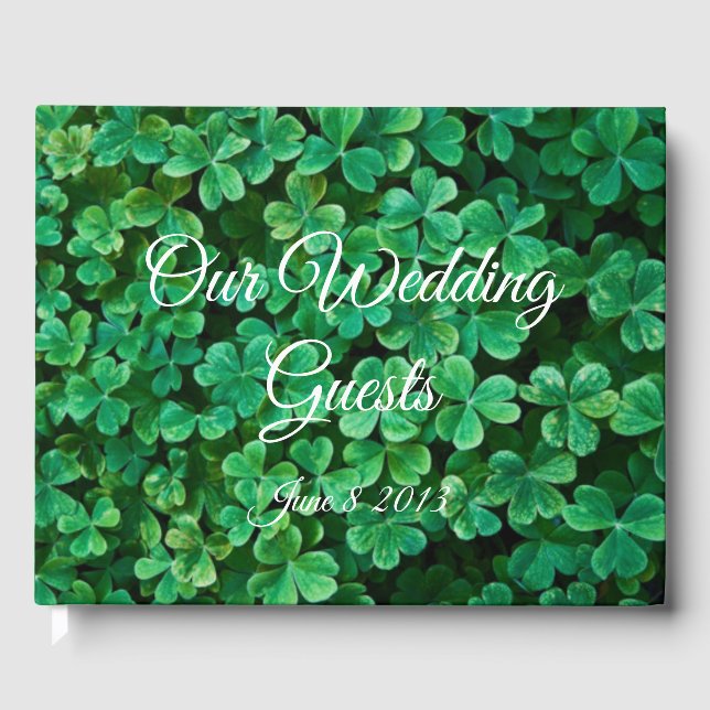 Cloversat Hochzeit und Empfang Gästebuch (Vorderseite)