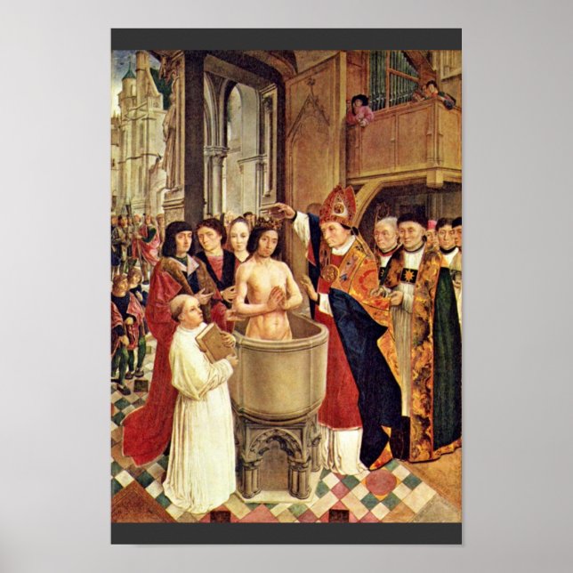 Clovis' Baptism By Meister Des Heiligen Ägidius (B Poster (Vorne)