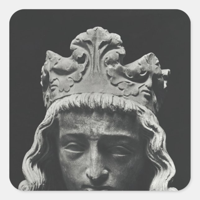 Clovis II, Merovingian Frankish Quadratischer Aufkleber (Vorderseite)