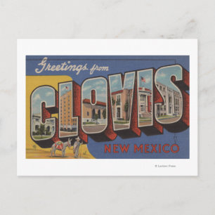 Clovis, New Mexico - Großbuchstaben Postkarte