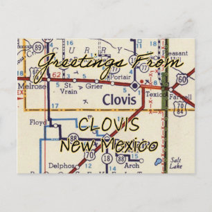 Clovis NM Vintage Karte