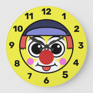 Clowatt Emoji Große Wanduhr