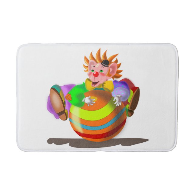 Clowbath Mat Happy Circus - Benutzerdefinierte Far Badematte (Vorderseite)