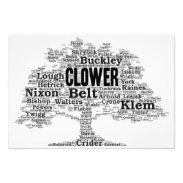 Clower Clan Tree Fotodruck