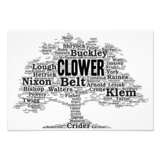 Clower Clan Tree Fotodruck