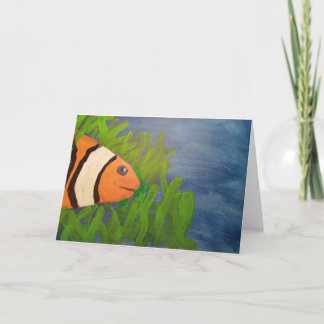 Clowfish Acryl-Malerkarte Dankeskarte