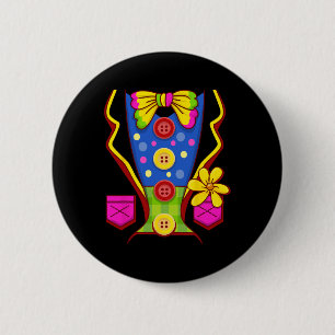 Clowkostüm für Kinder Männer Frauen - Halloween-Ou Button