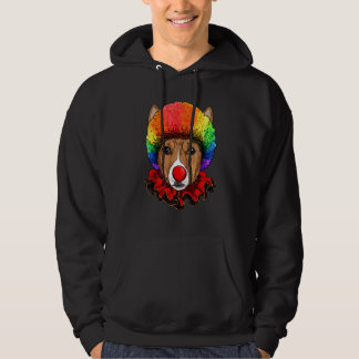 Clown Afrikanischer Basenji Karneval Zirkus Person Hoodie