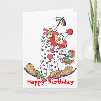 Clown, alles Gute zum Geburtstag Karte
