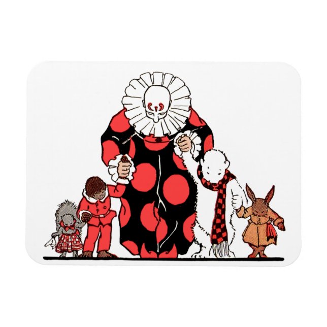 Clown and Friends: Their Bow Magnet (Horizontal)