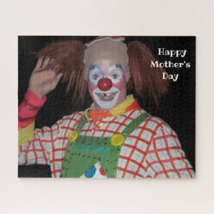 CLOWN AU VISAGE HEUREUX PUZZLE DE LA FÊTE DES MÈRE