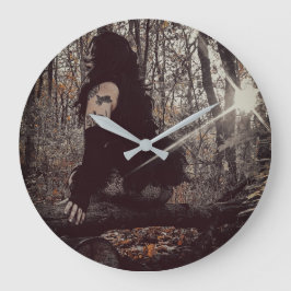 Clown-Aufkleber Große Wanduhr