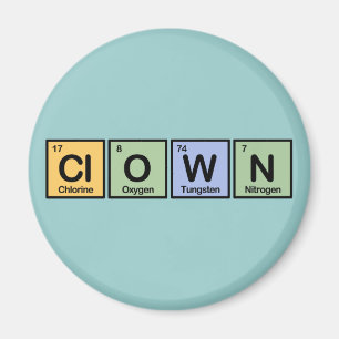 Clown aus Elementen Magnet