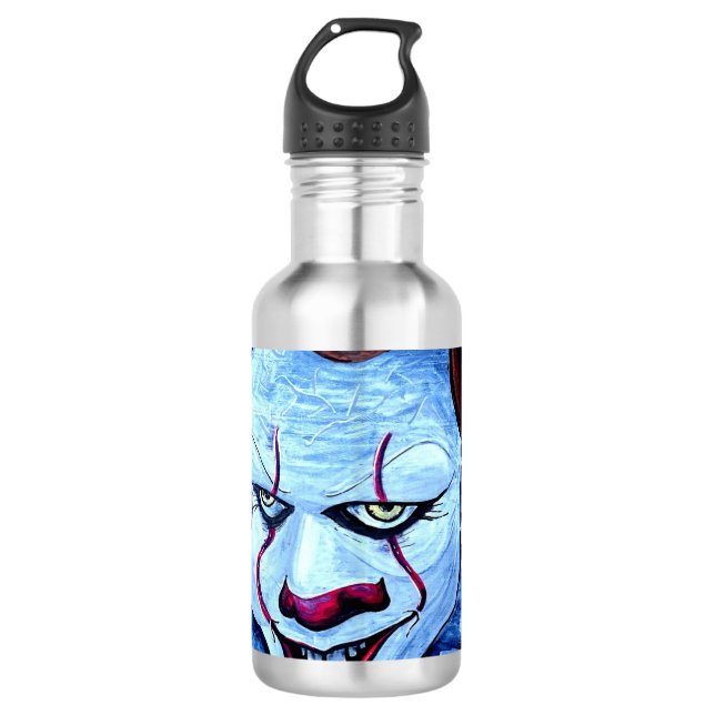 Clown: Böse Edelstahlflasche (Vorderseite)