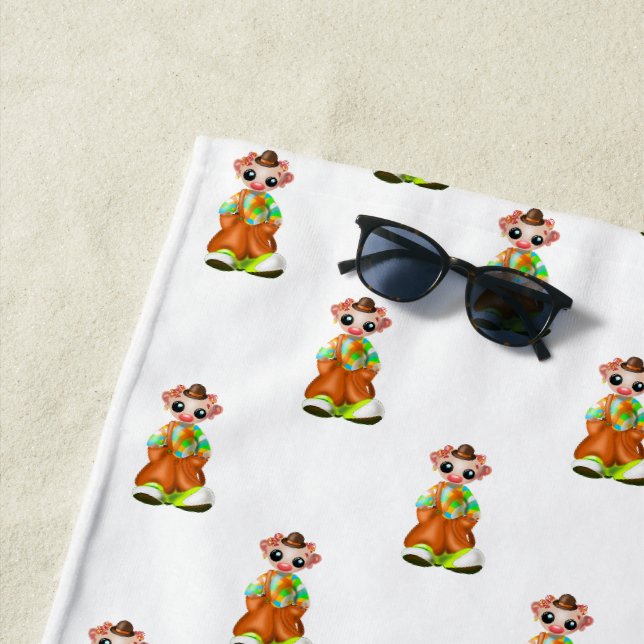 Clown Boy Beach Towel Strandtuch (Beispiel)