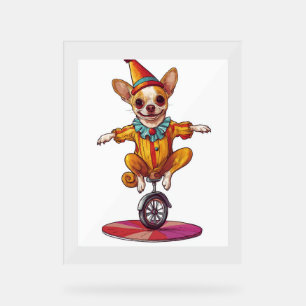 Clown Chihuahua - Funny Circus Dog Acrylschild