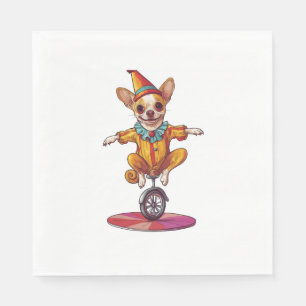 Clown Chihuahua - Funny Circus Dog Serviette